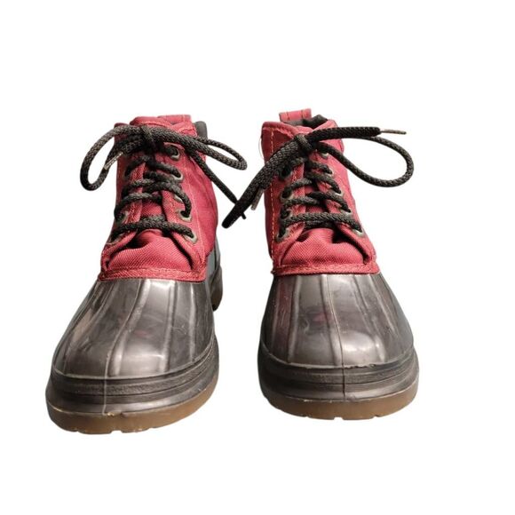 KAMIK Red Duck Rain Boots Waterproof Warm Lining Ankle Booties - Picture 2 of 13